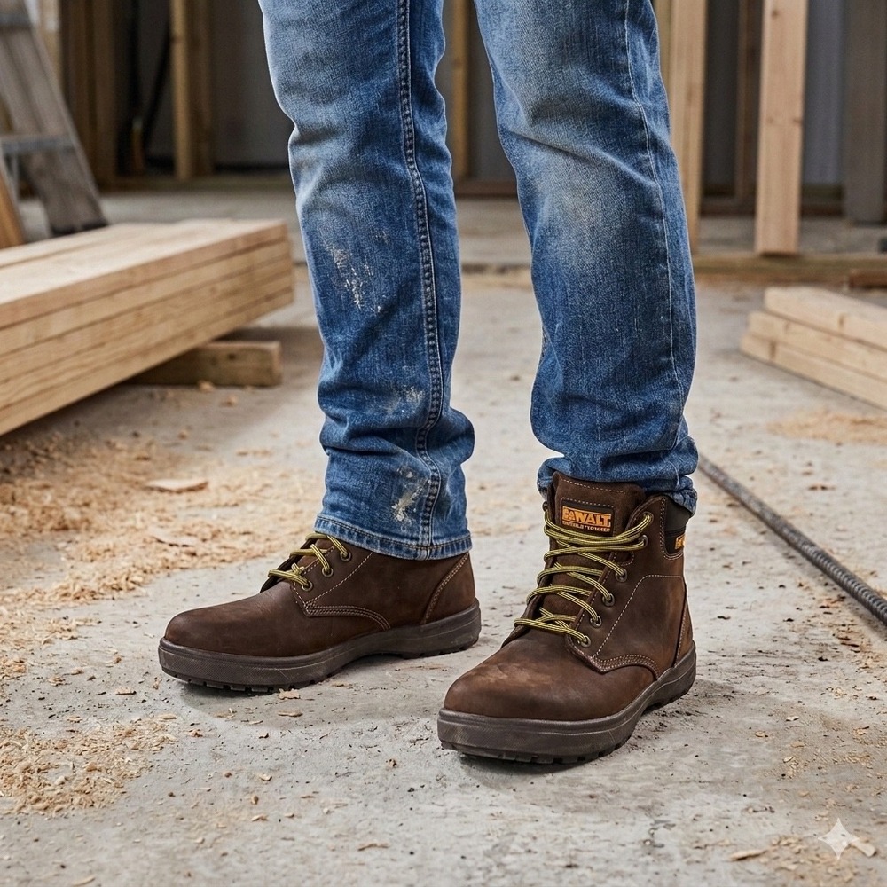 DEWALT Plasma Work Boots Mens 10 Brown Steel Toe Leather DXWP10007 **NEW**